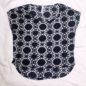 Navy printed high low top